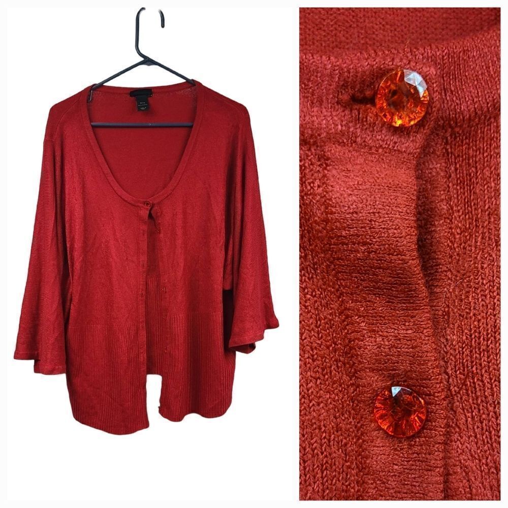 Lane Bryant Red Cardigan Sweater (18/20)